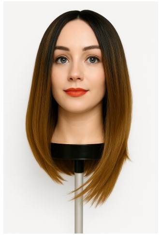 Kvalitní dámská paruka - hnědá, 40 cm